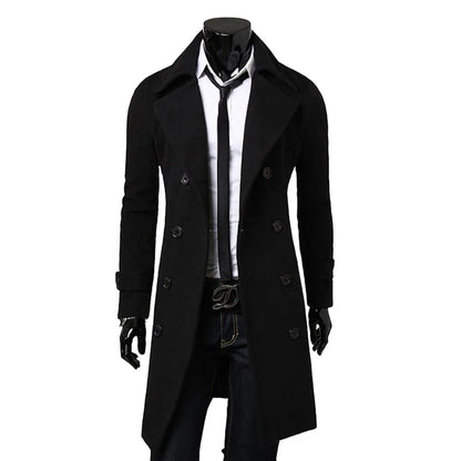 Casual Slim Fit Langer Herren Trenchcoat Trenchcoat 89.99 Fit, Mantel, Slim, Trenchcoat JLR Design