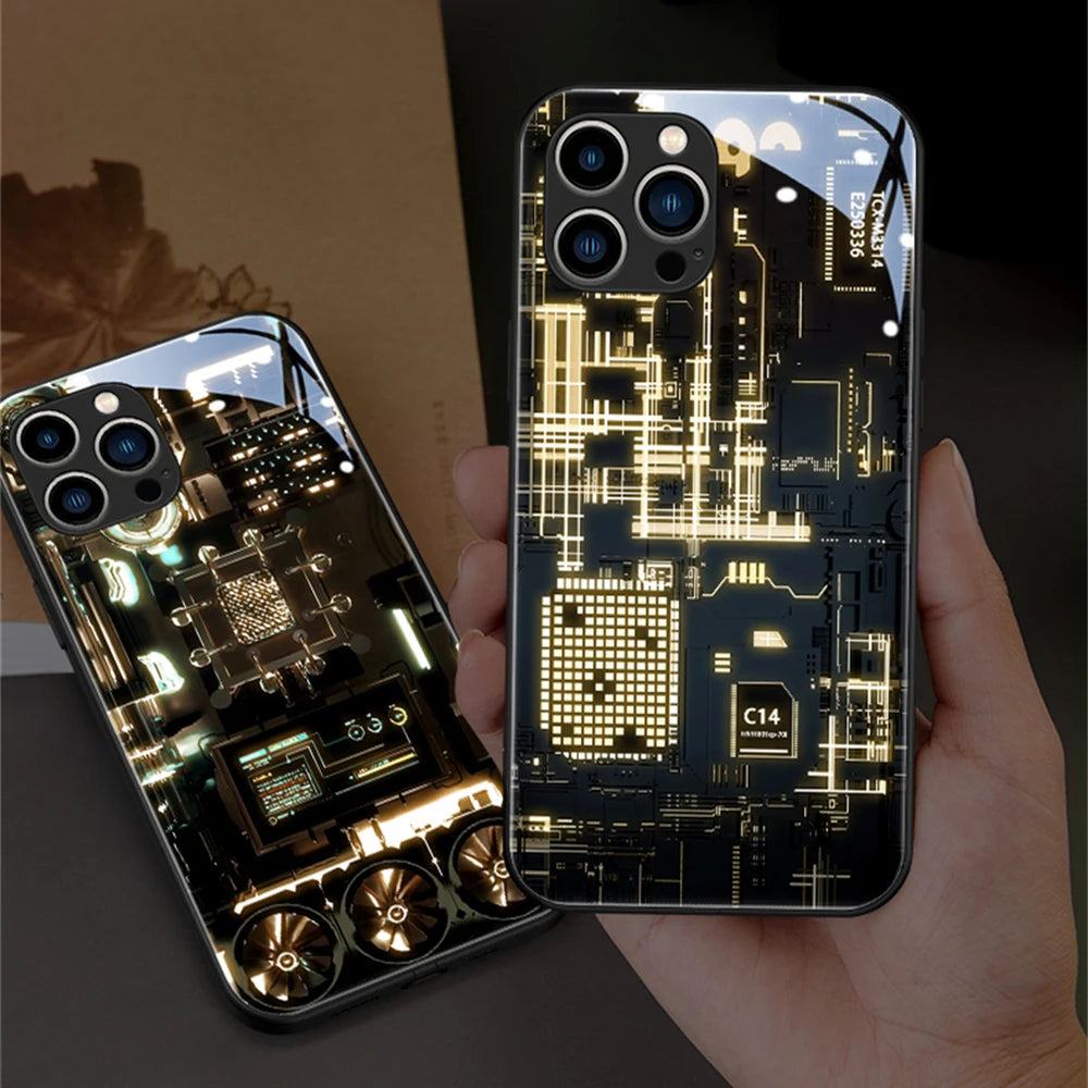 Circuit Board LED Hülle für Iphone 13/14/15/Plus/Pro/Max Phone Case 37.99 Board, Case, Circuit, Hülle, iPhone, LED JLR Design