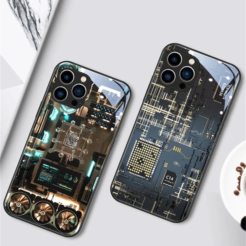 Circuit Board LED Hülle für Iphone 13/14/15/Plus/Pro/Max Phone Case 37.99 Board, Case, Circuit, Hülle, iPhone, LED JLR Design