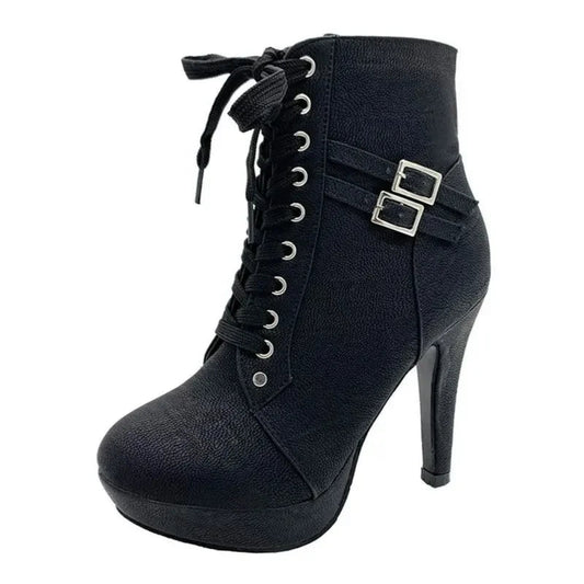 Classic-Lace Ankle Boots – Elegant und Bequem High Heels JLR Design