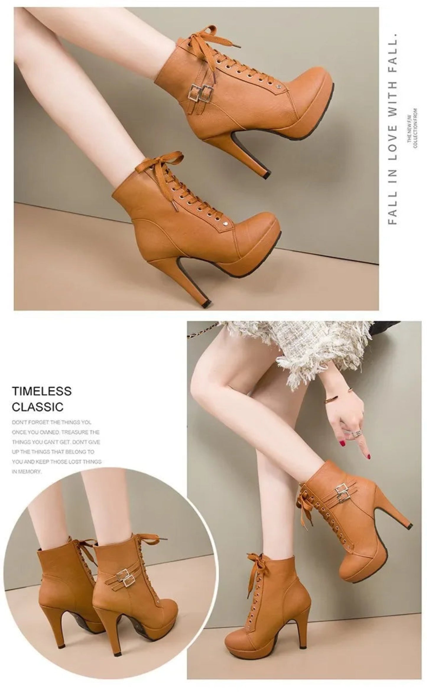 Classic-Lace Ankle Boots – Elegant und Bequem High Heels JLR Design