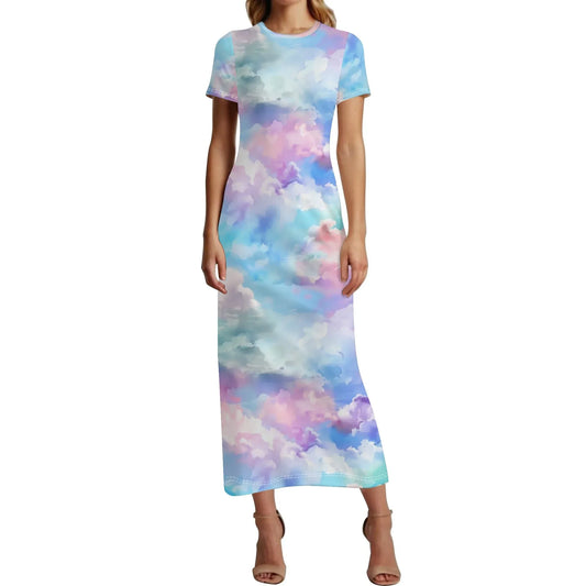 clouds-short-sleeve-long-dress-long-dress-jlr-design-54758 - JLR Design