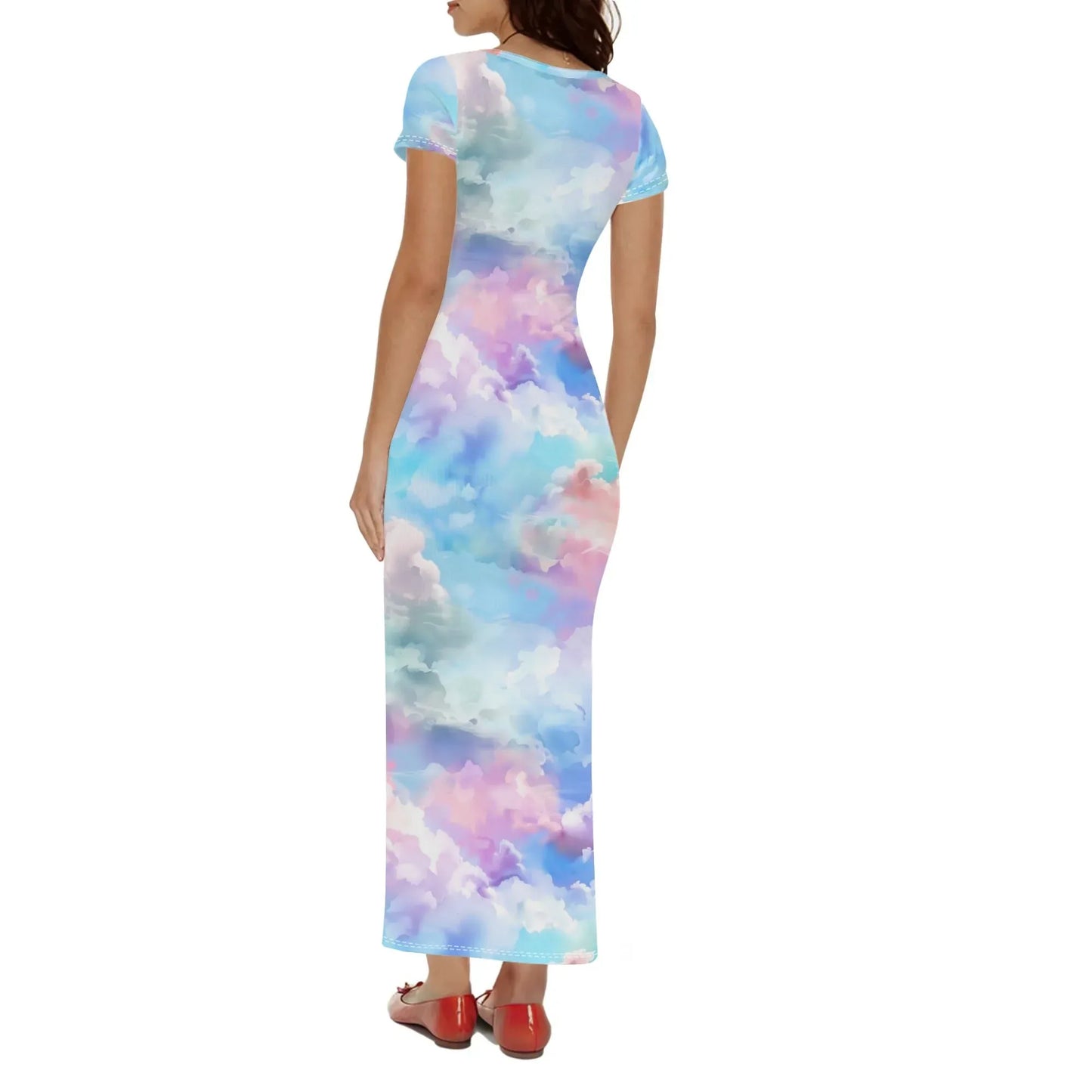 clouds-short-sleeve-long-dress-long-dress-jlr-design-69783 - JLR Design