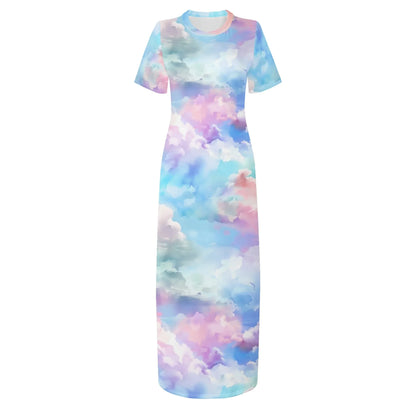 clouds-short-sleeve-long-dress-long-dress-jlr-design-78236 - JLR Design