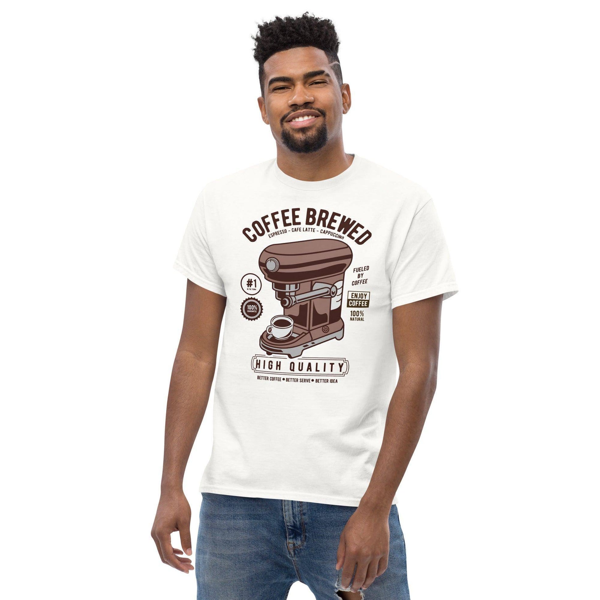 Coffee Brewed Herren-T-Shirt T-Shirt JLR Design