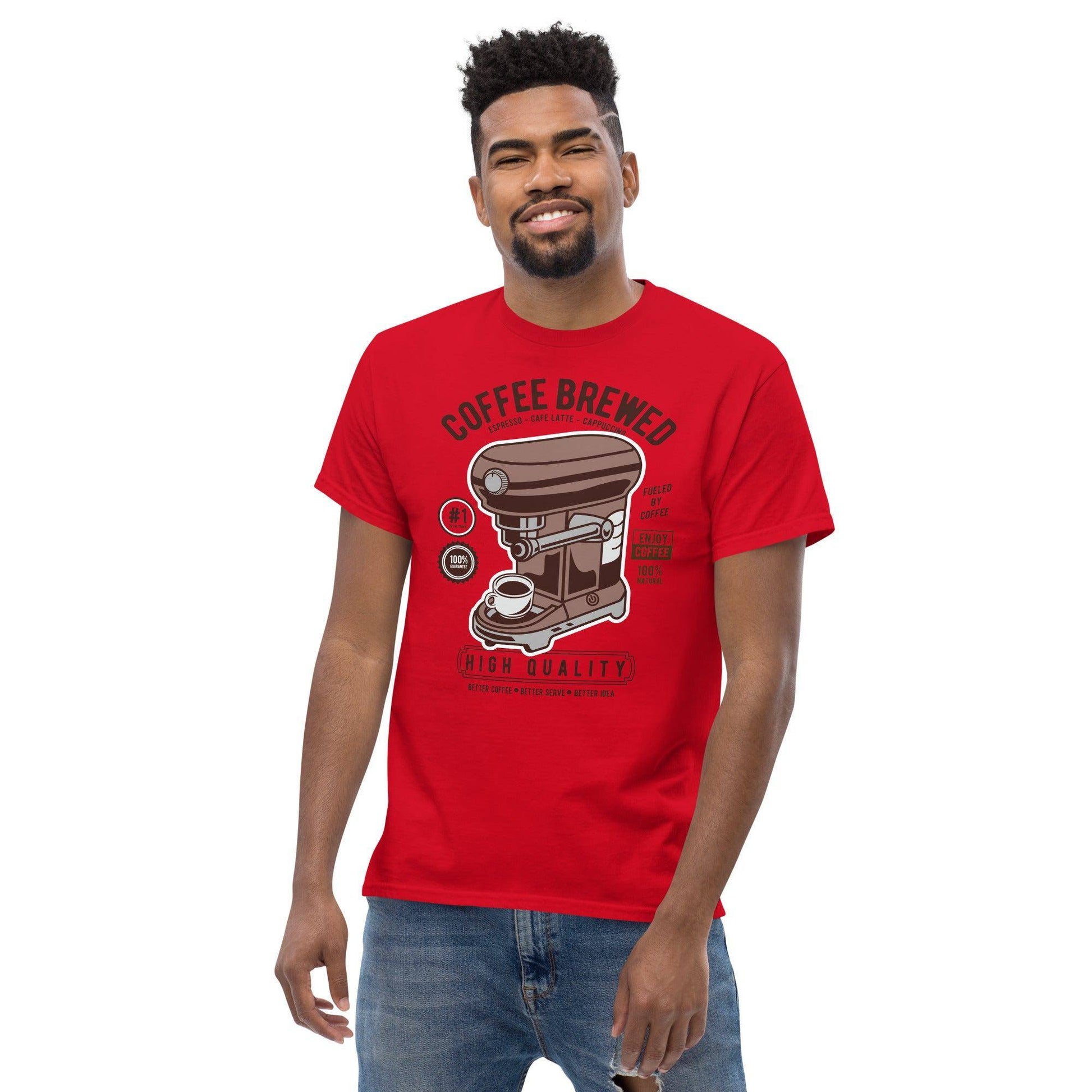 Coffee Brewed Herren-T-Shirt T-Shirt JLR Design