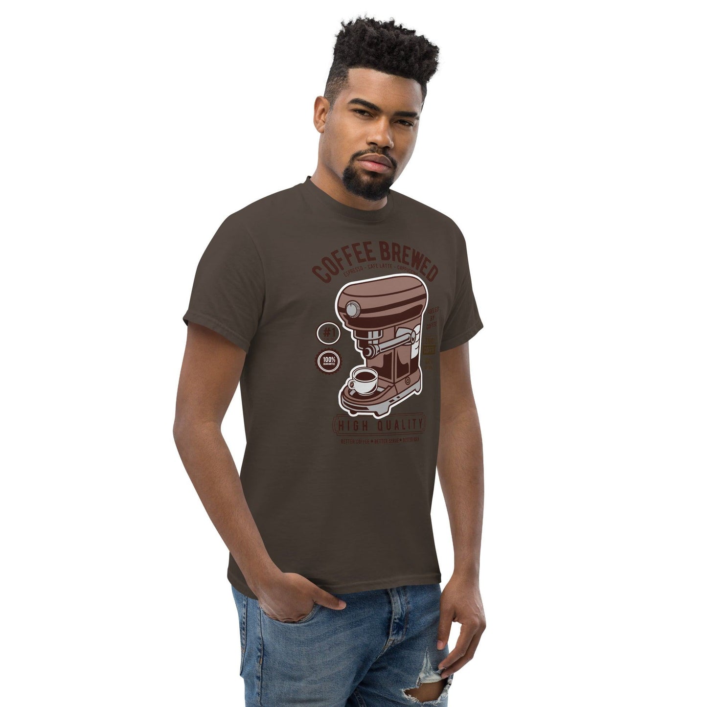 Coffee Brewed Herren-T-Shirt T-Shirt 29.99 Brewed, Coffee, Herren, T-Shirt JLR Design