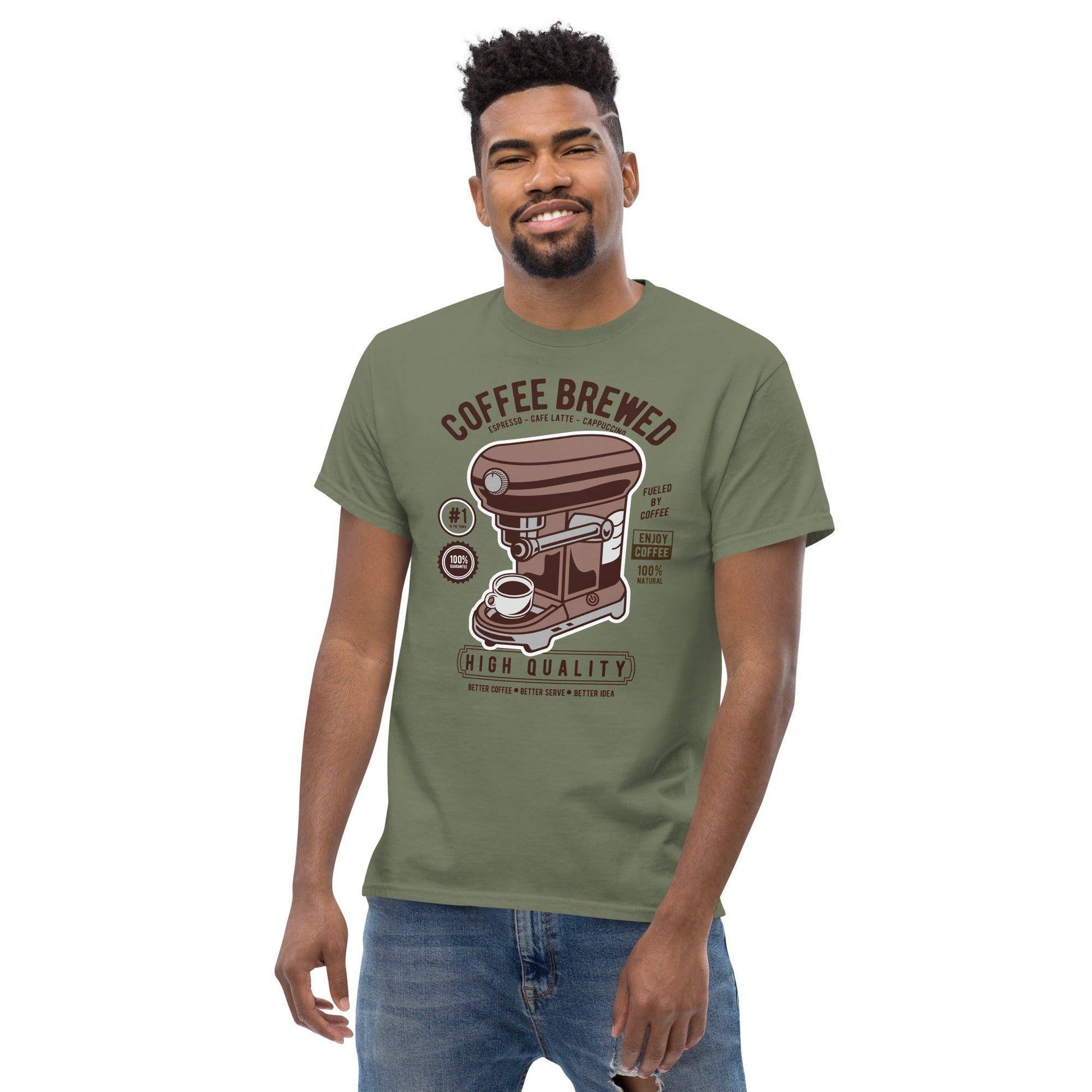 Coffee Brewed Herren-T-Shirt T-Shirt JLR Design