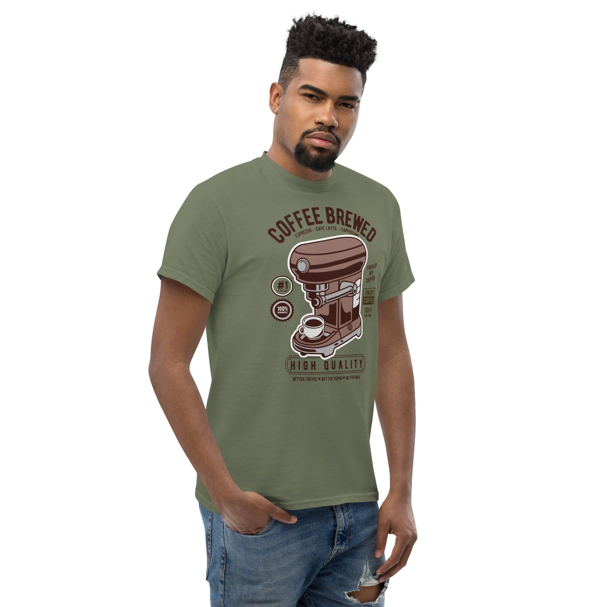 Coffee Brewed Herren-T-Shirt T-Shirt 29.99 Brewed, Coffee, Herren, T-Shirt JLR Design