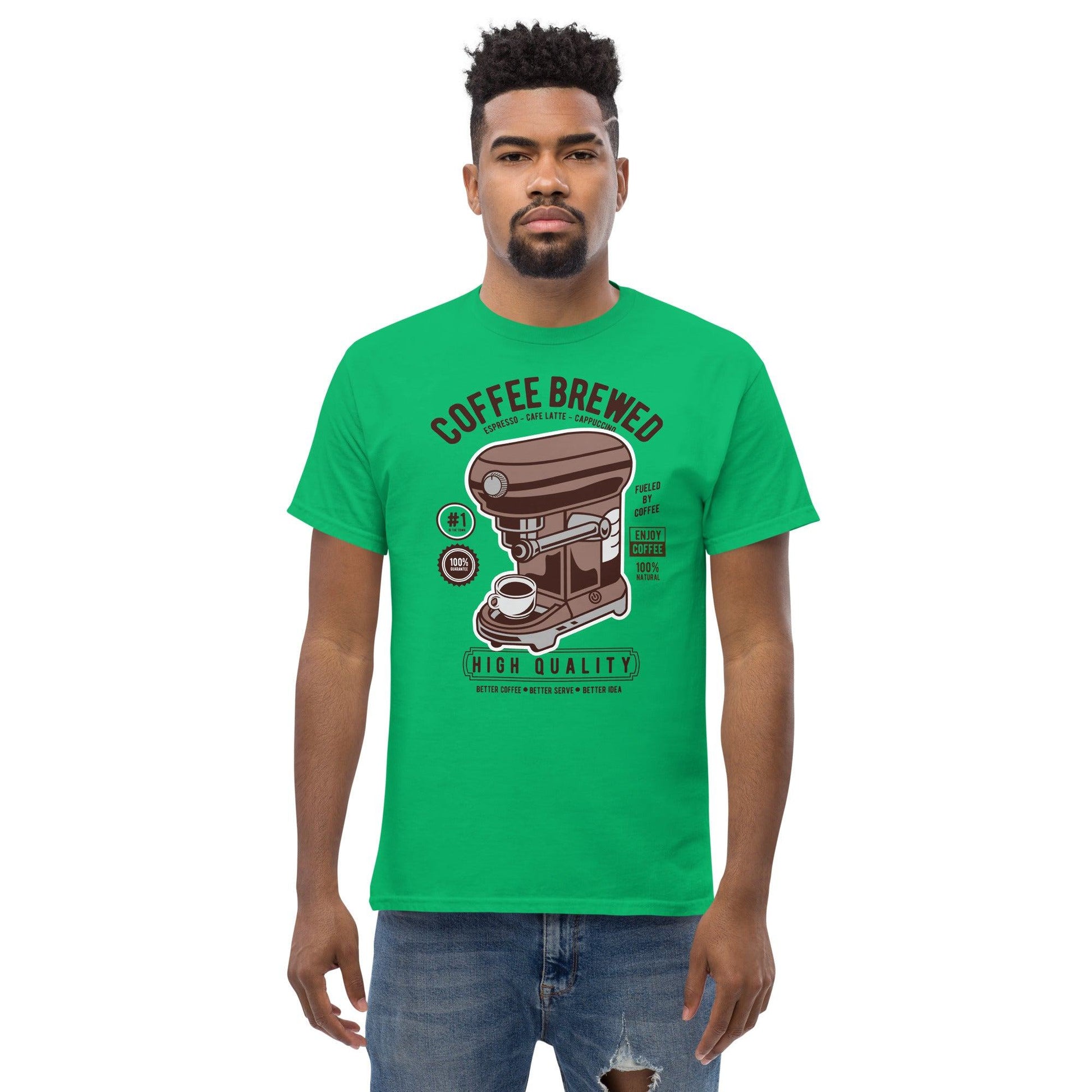 Coffee Brewed Herren-T-Shirt T-Shirt 29.99 Brewed, Coffee, Herren, T-Shirt JLR Design