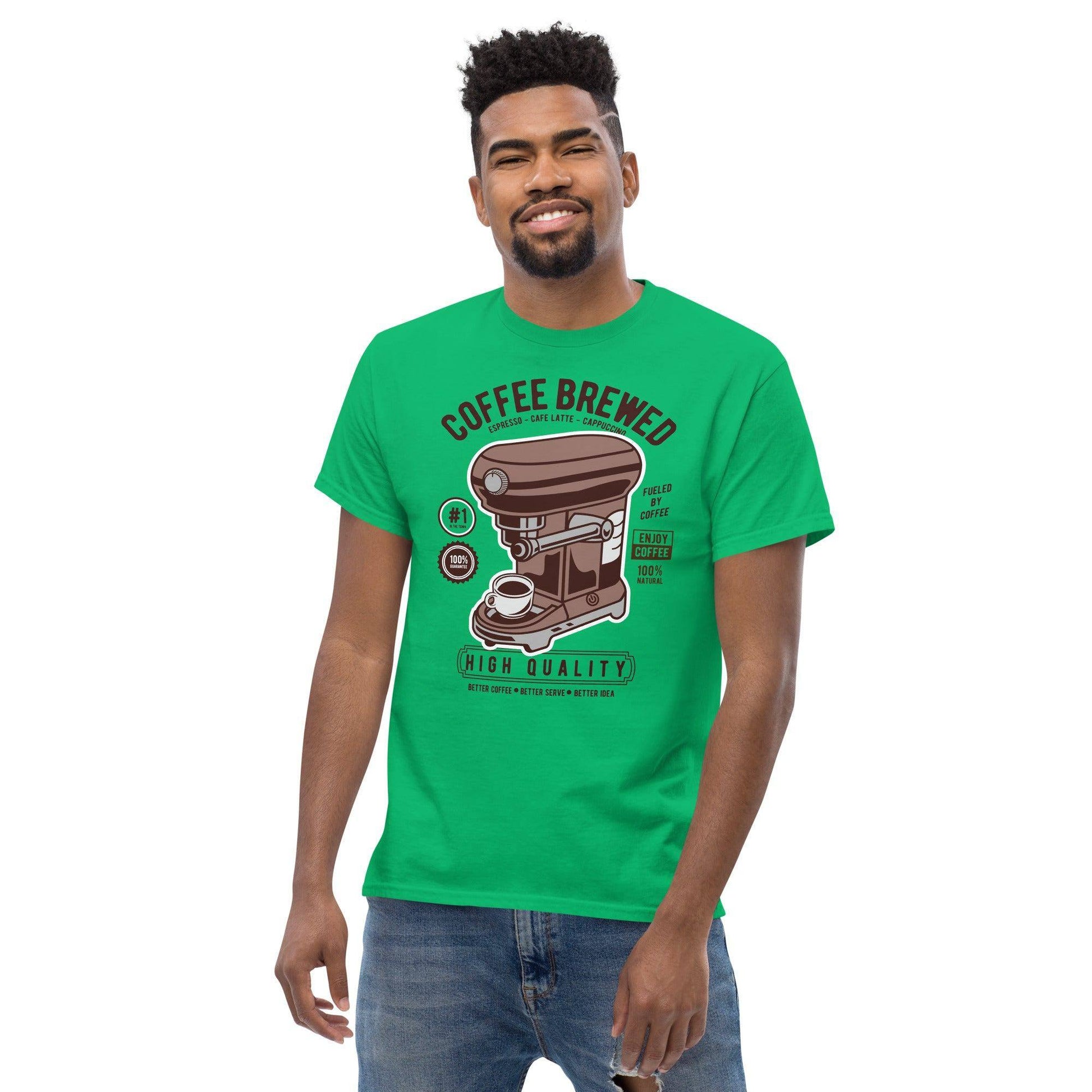 Coffee Brewed Herren-T-Shirt T-Shirt JLR Design
