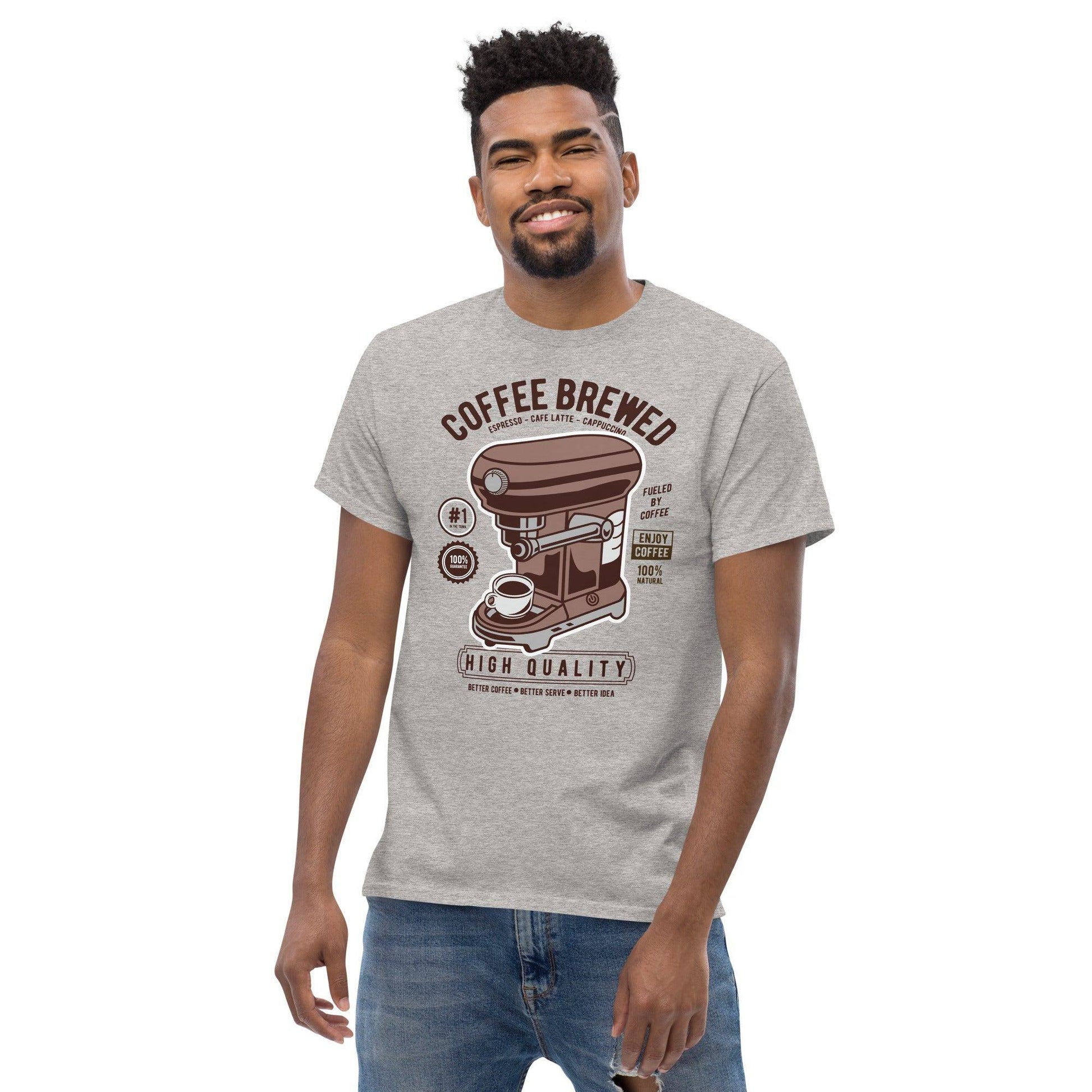 Coffee Brewed Herren-T-Shirt T-Shirt JLR Design