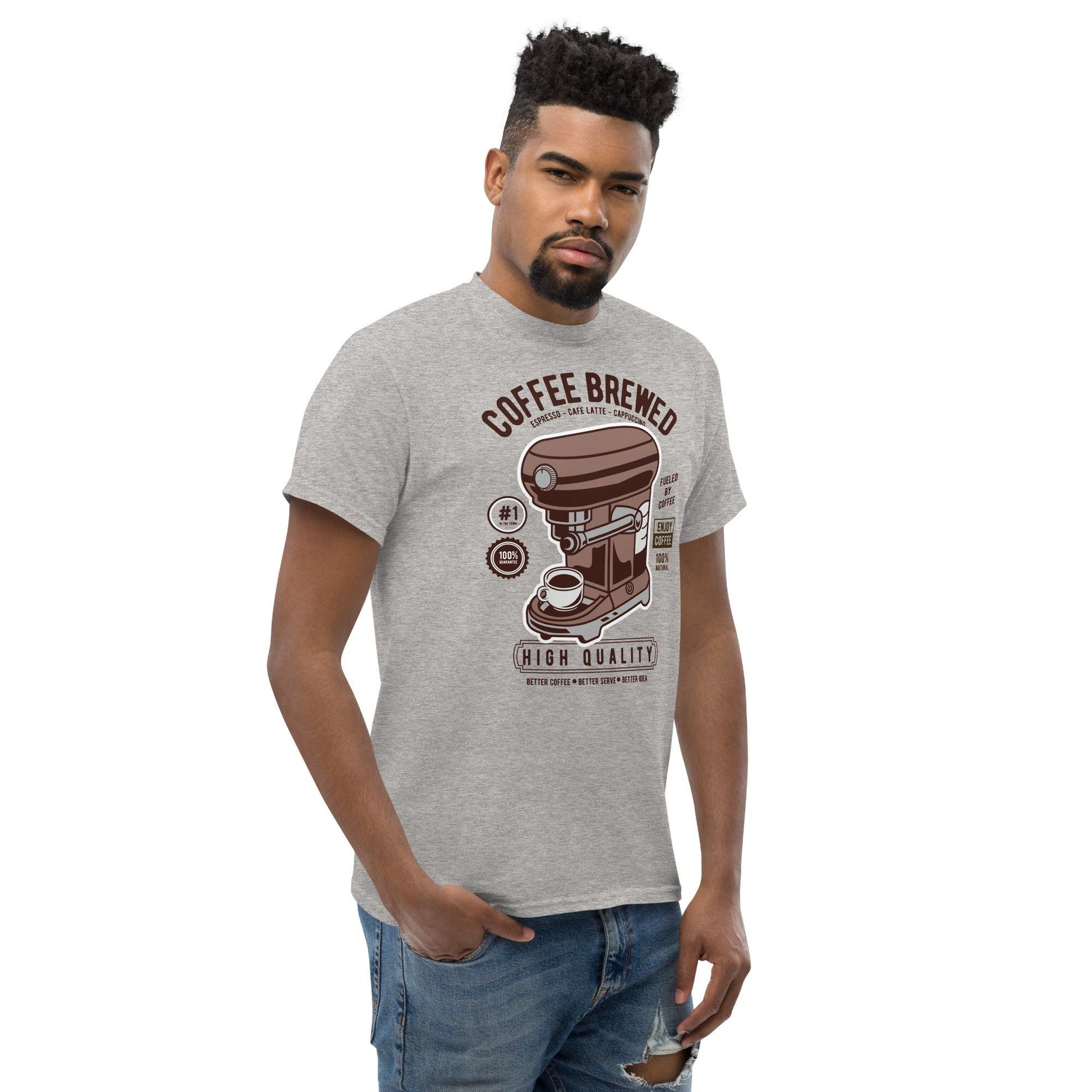 Coffee Brewed Herren-T-Shirt T-Shirt 29.99 Brewed, Coffee, Herren, T-Shirt JLR Design