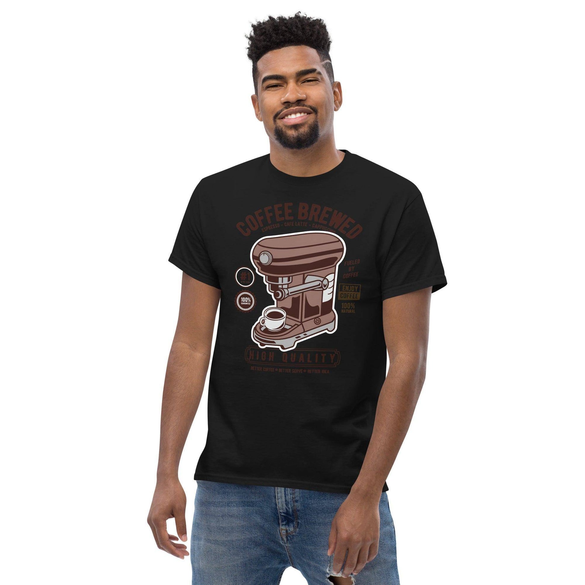 Coffee Brewed Herren-T-Shirt T-Shirt JLR Design
