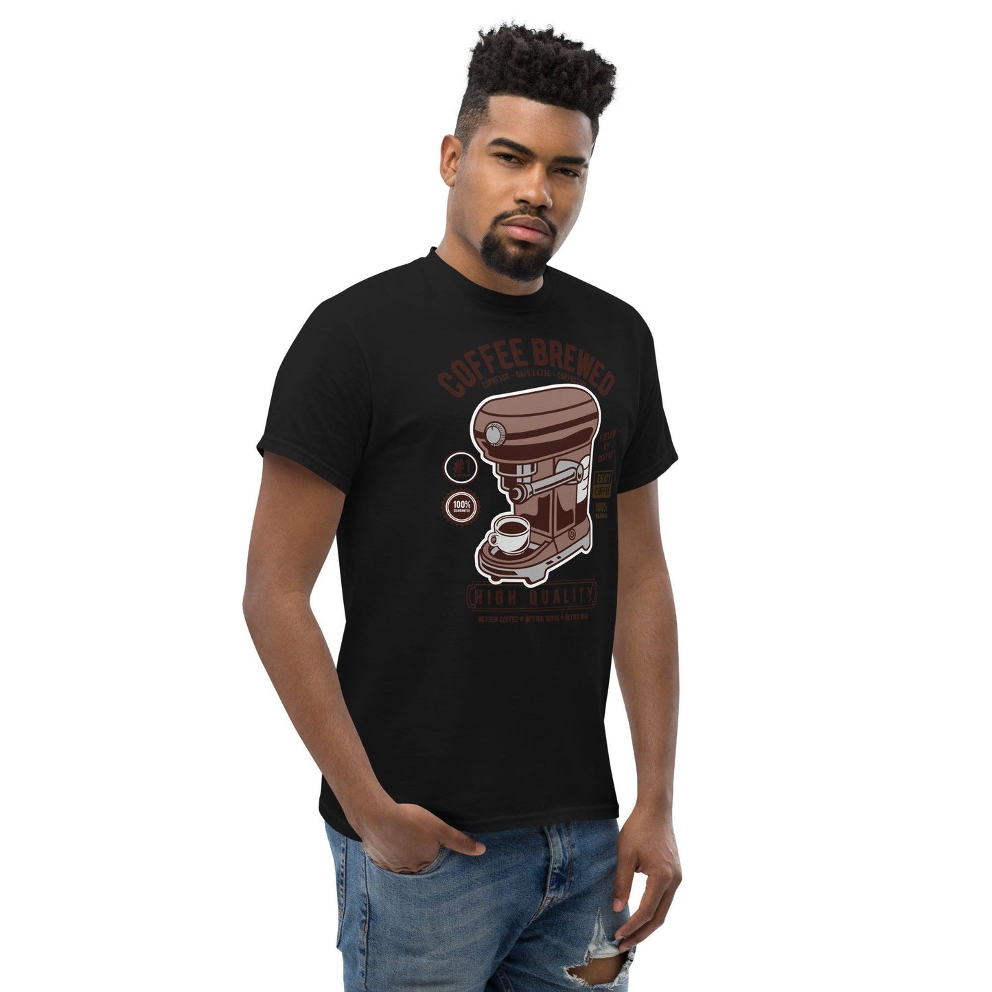 Coffee Brewed Herren-T-Shirt T-Shirt 29.99 Brewed, Coffee, Herren, T-Shirt JLR Design