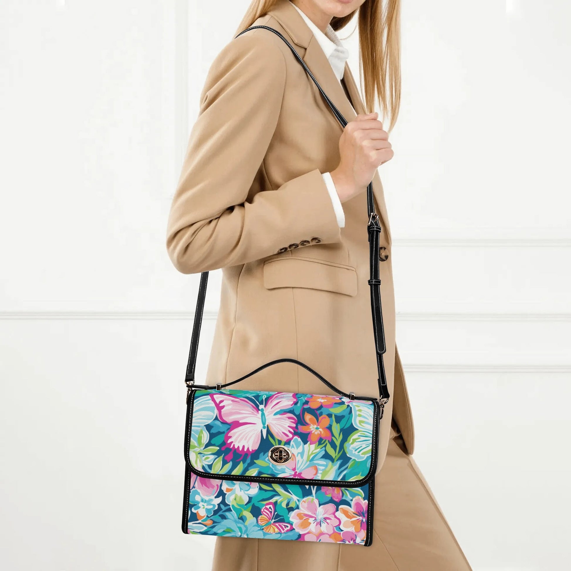 Colorful Butterfly v4 Satchel Bag Umhängetasche Umhängetasche JLR Design