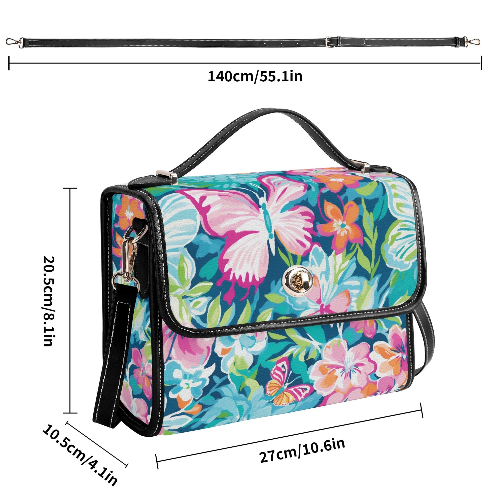 Colorful Butterfly v4 Satchel Bag Umhängetasche Umhängetasche JLR Design