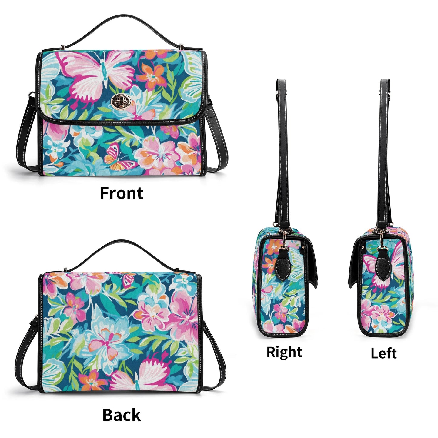 Colorful Butterfly v4 Satchel Bag Umhängetasche Umhängetasche JLR Design