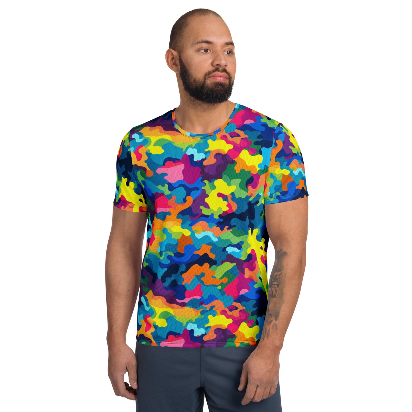 Colorful Camouflage v2 Sport-T-Shirt für Herren Sport T-Shirt JLR Design