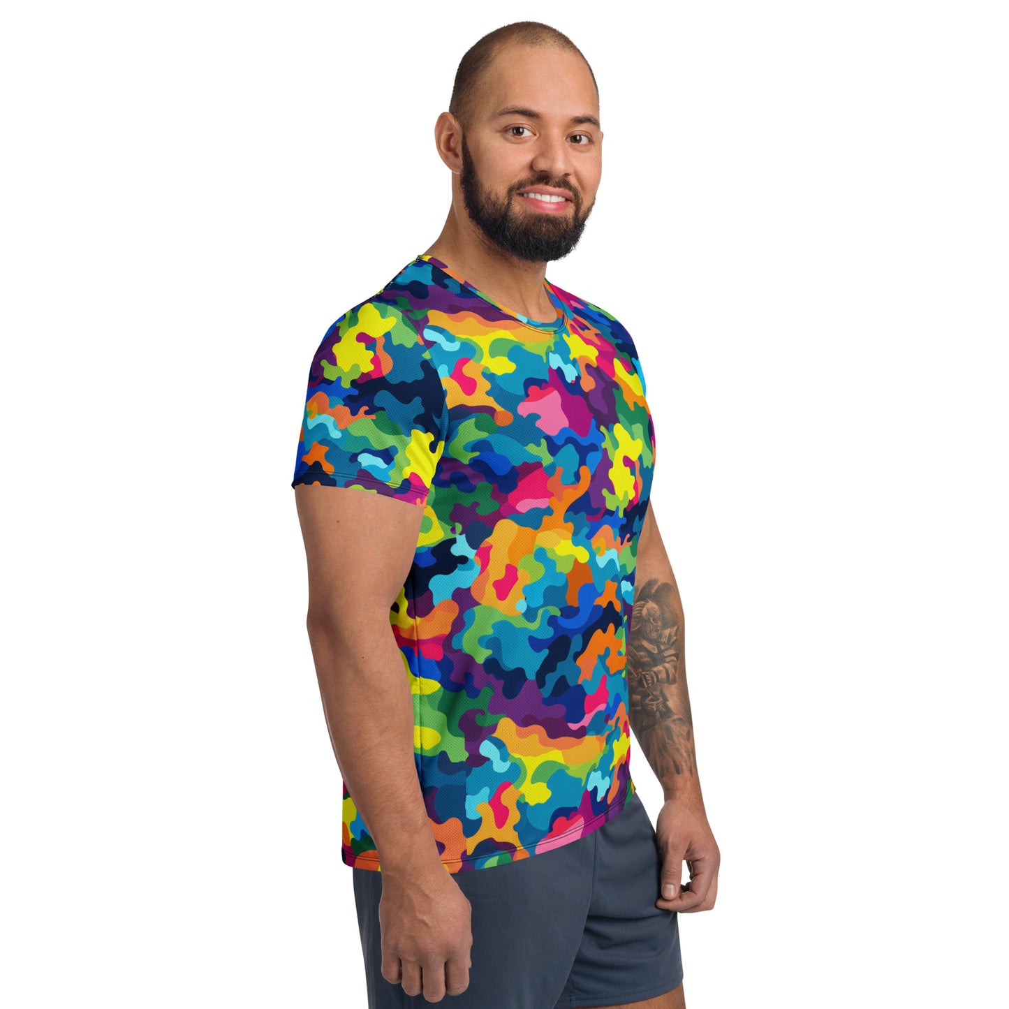 Colorful Camouflage v2 Sport-T-Shirt für Herren Sport T-Shirt JLR Design
