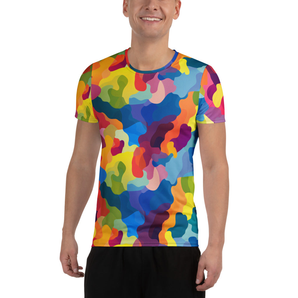 Colorful Camouflage v3 Sport-T-Shirt für Herren Sport T-Shirt JLR Design