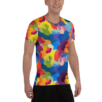Colorful Camouflage v3 Sport-T-Shirt für Herren Sport T-Shirt JLR Design