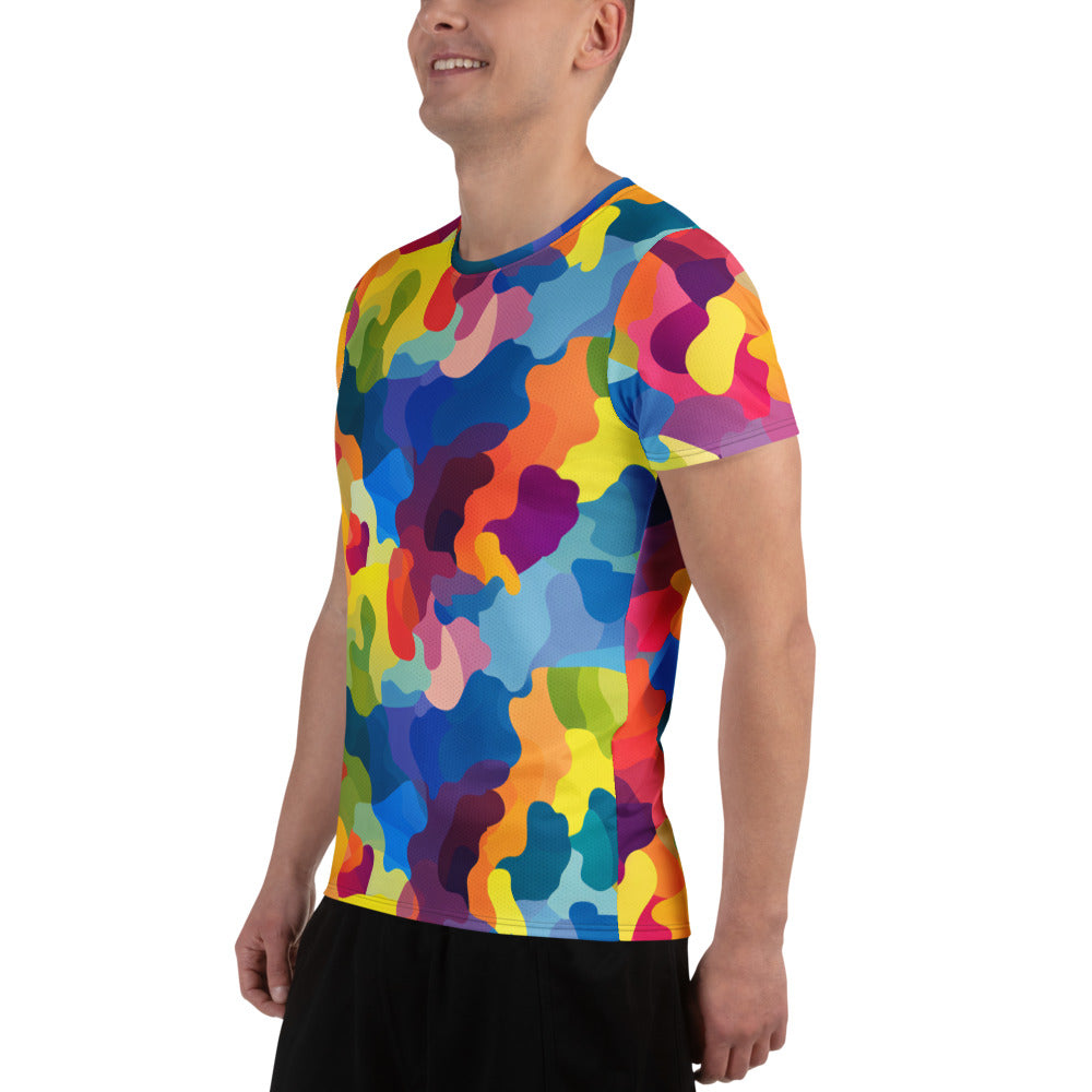 Colorful Camouflage v3 Sport-T-Shirt für Herren Sport T-Shirt JLR Design
