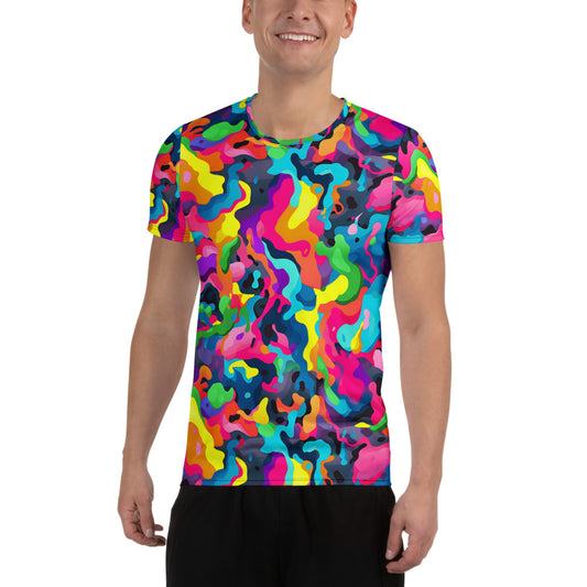 Colorful Camouflage v5 Sport-T-Shirt für Herren Sport T-Shirt JLR Design