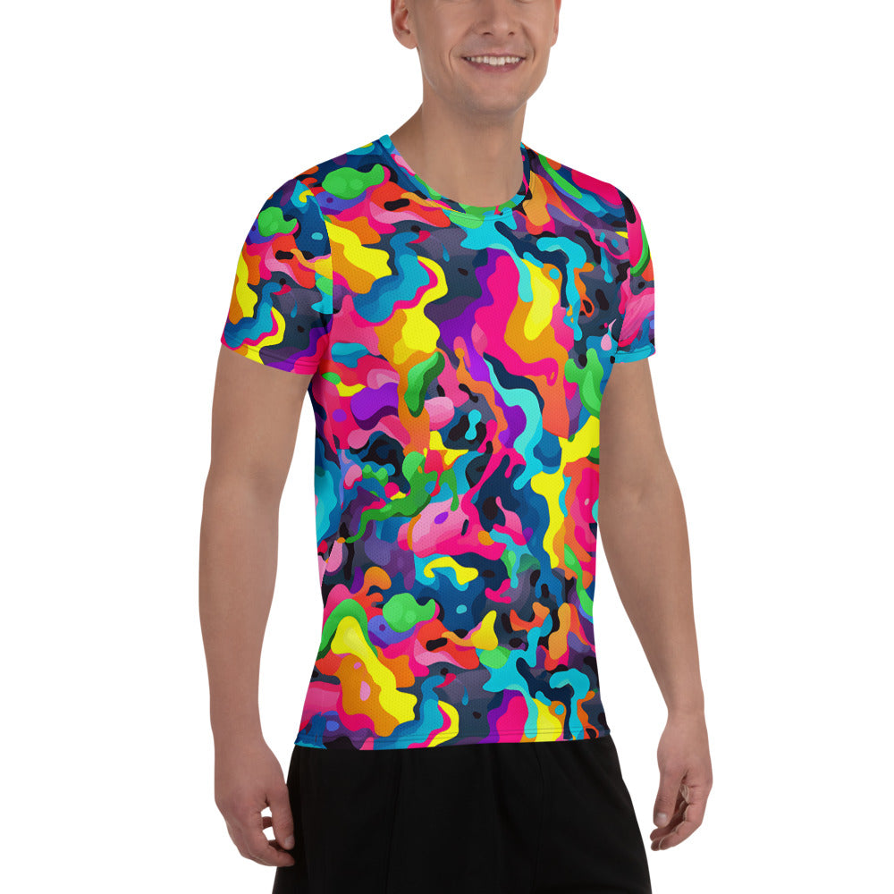 Colorful Camouflage v5 Sport-T-Shirt für Herren Sport T-Shirt JLR Design
