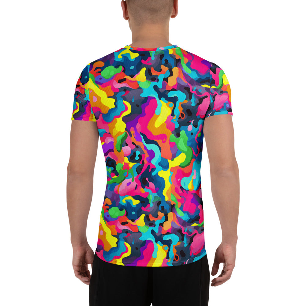 Colorful Camouflage v5 Sport-T-Shirt für Herren Sport T-Shirt JLR Design