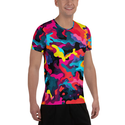 Colorful Camouflage v6 Sport-T-Shirt für Herren Sport T-Shirt JLR Design