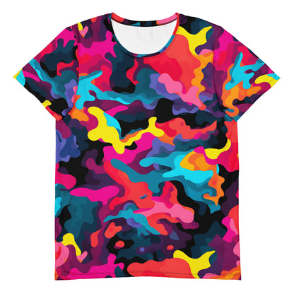 Colorful Camouflage v6 Sport-T-Shirt für Herren Sport T-Shirt JLR Design