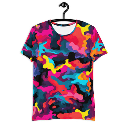Colorful Camouflage v6 Sport-T-Shirt für Herren Sport T-Shirt JLR Design