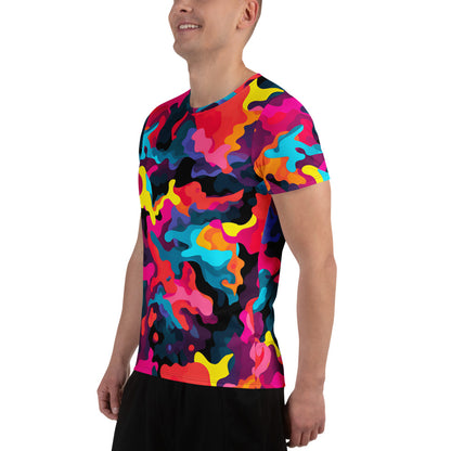 Colorful Camouflage v6 Sport-T-Shirt für Herren Sport T-Shirt JLR Design