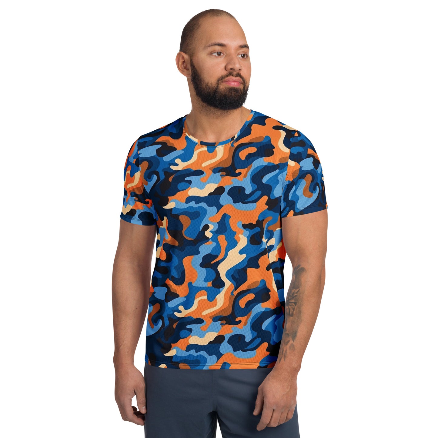Colorful Camouflage v7 Sport-T-Shirt für Herren Sport T-Shirt JLR Design