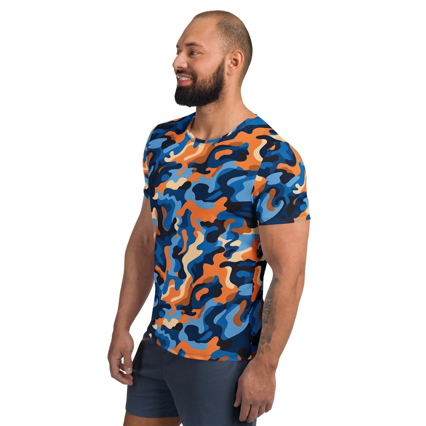 Colorful Camouflage v7 Sport-T-Shirt für Herren Sport T-Shirt JLR Design