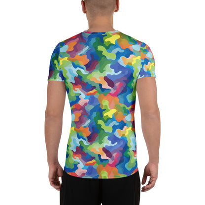 Colorful Camouflage v8 Sport-T-Shirt für Herren Sport T-Shirt JLR Design