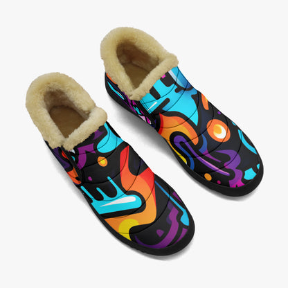 Colorful Graffiti v2 Faux Fur Slipper Slipper JLR Design