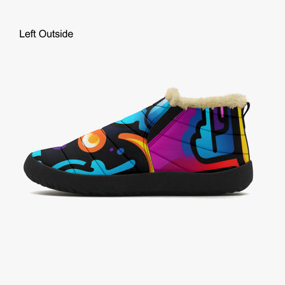 Colorful Graffiti v2 Faux Fur Slipper Slipper JLR Design