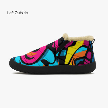 Colorful Graffiti v3 Faux Fur Slipper Slipper JLR Design