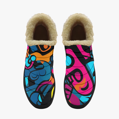 Colorful Graffiti v3 Faux Fur Slipper Slipper JLR Design