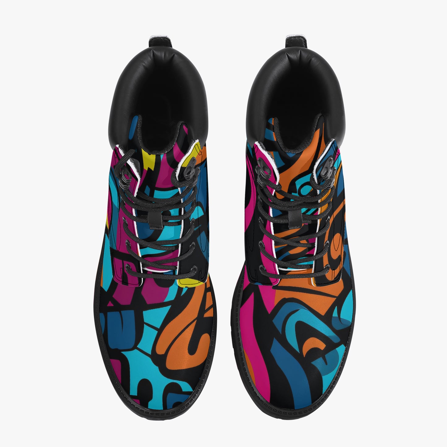 Colorful Graffiti v3 Leder Boots | Stylische und Warme Winterstiefel Boots JLR Design
