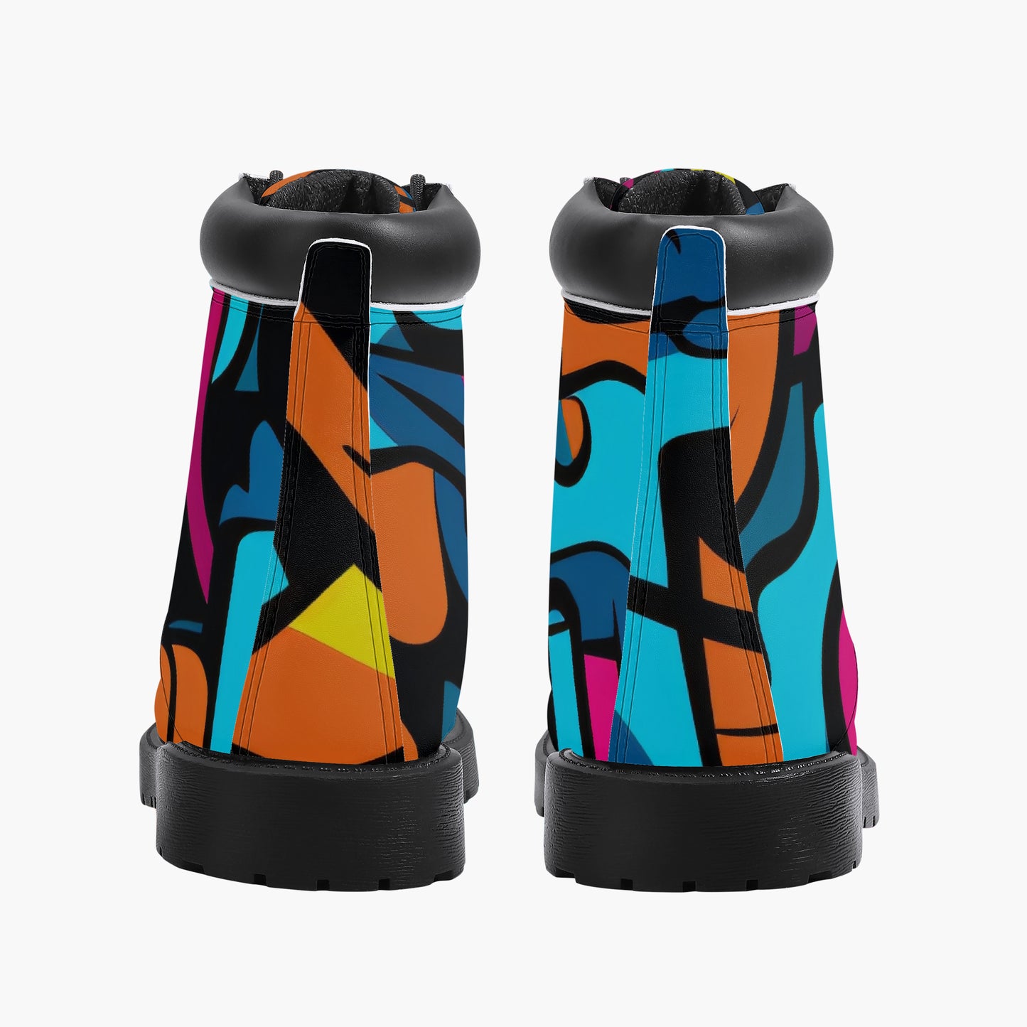 Colorful Graffiti v3 Leder Boots | Stylische und Warme Winterstiefel Boots JLR Design