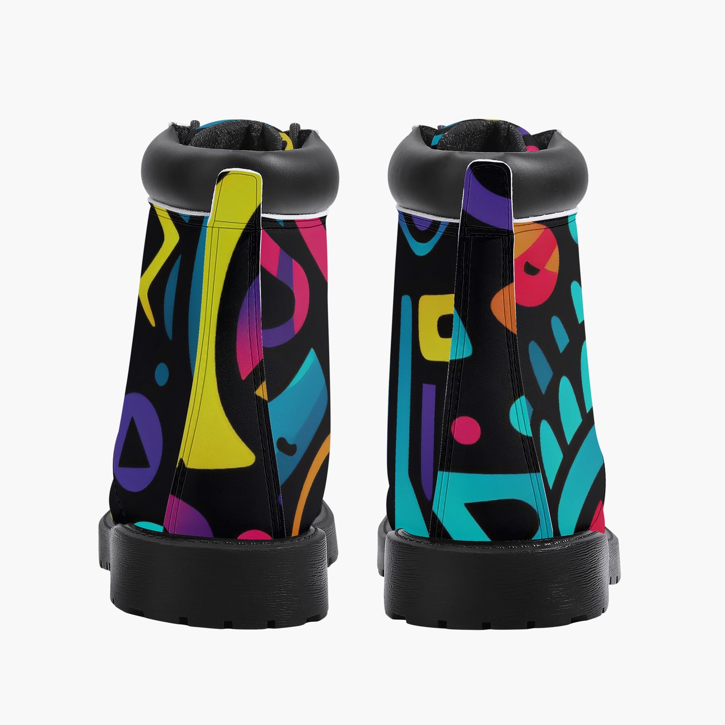 Colorful Graffiti v4 Leder Boots | Stylische und Warme Winterstiefel Boots JLR Design