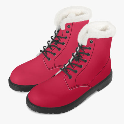 crimson-faux-fur-leder-boots-boots-jlr-design-2 - JLR Design
