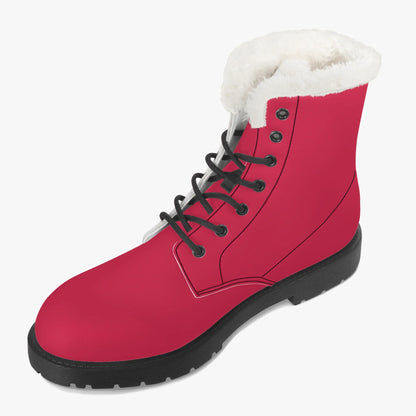 crimson-faux-fur-leder-boots-boots-jlr-design-3 - JLR Design
