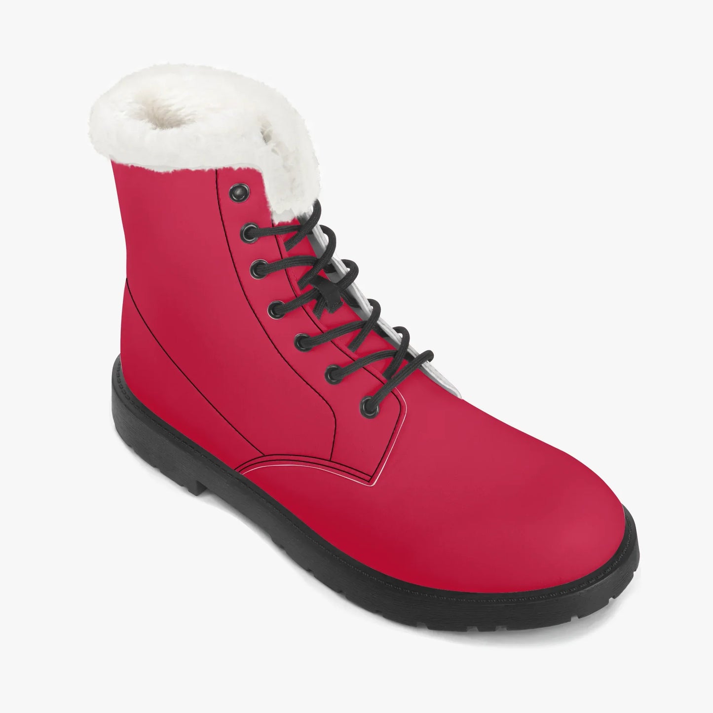 crimson-faux-fur-leder-boots-boots-jlr-design-7 - JLR Design