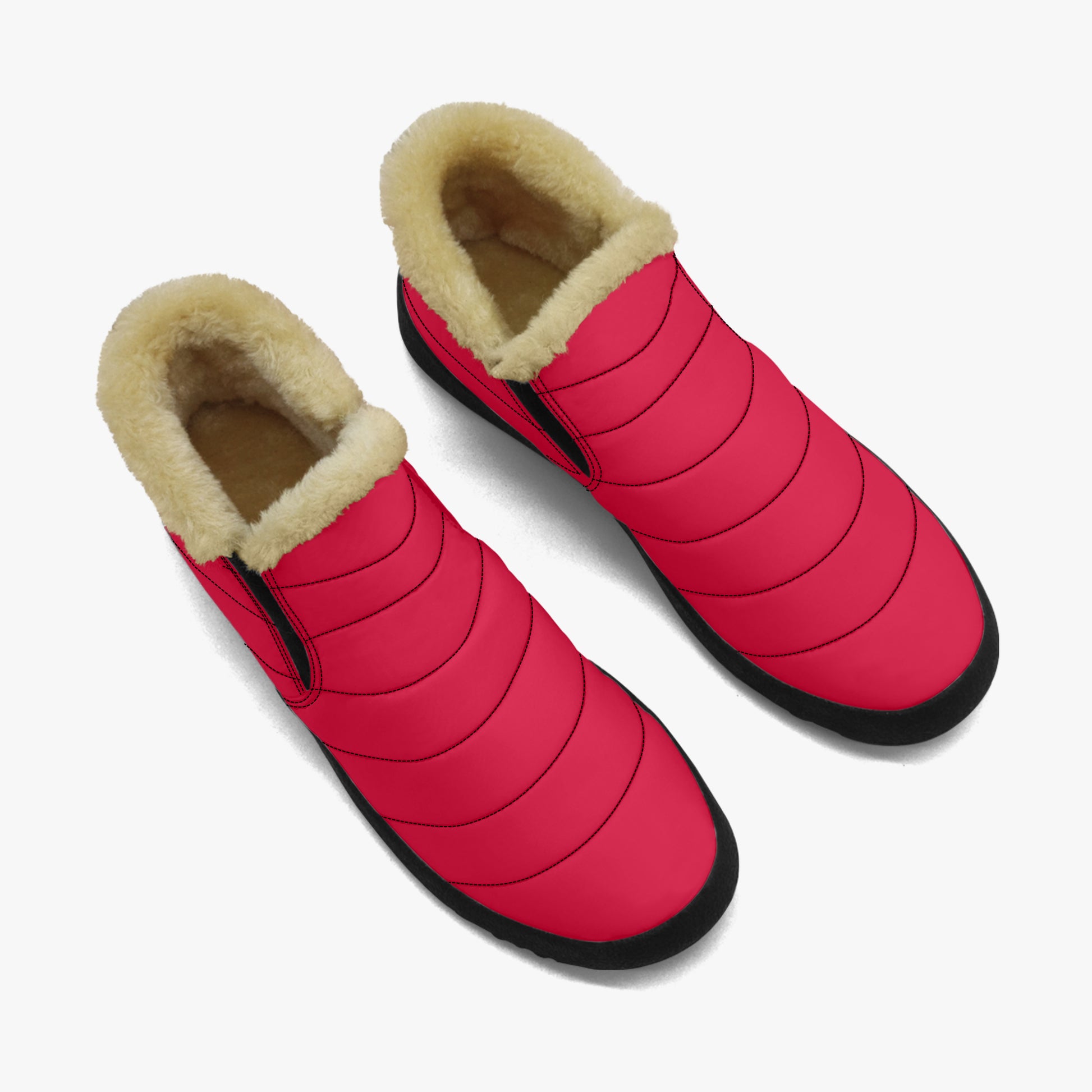 Crimson Faux Fur Slipper Slipper JLR Design