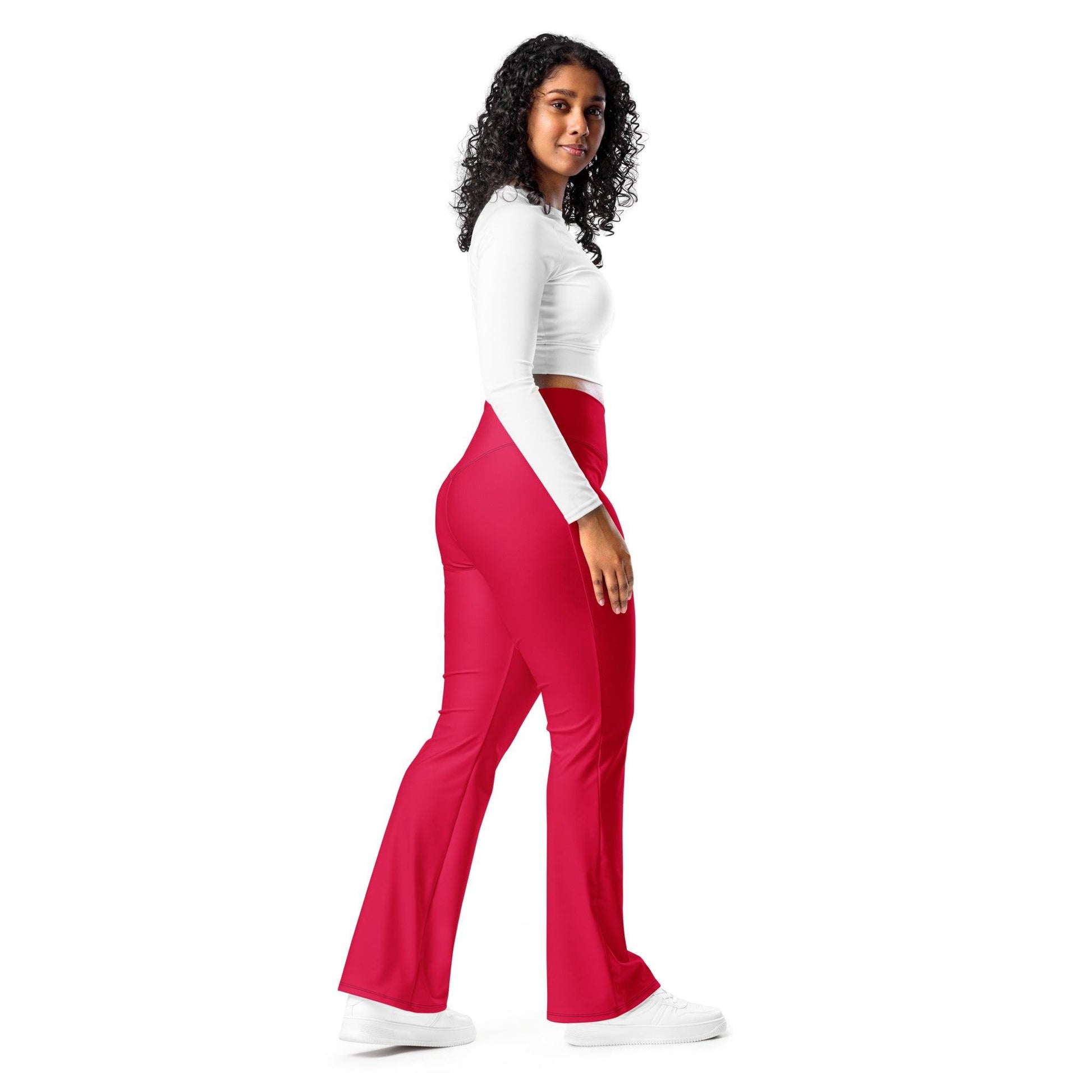 Crimson High Waist Flare Leggings Flare Leggings 59.99 Crimson, Flare, High, Leggings, Waist JLR Design