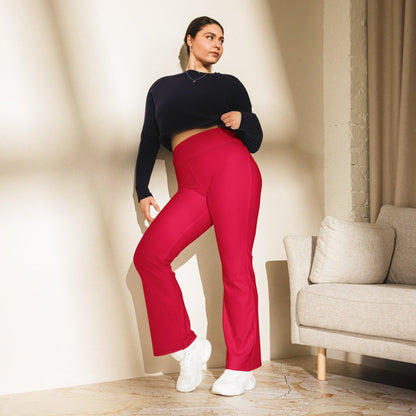 Crimson High Waist Flare Leggings Flare Leggings 59.99 Crimson, Flare, High, Leggings, Waist JLR Design